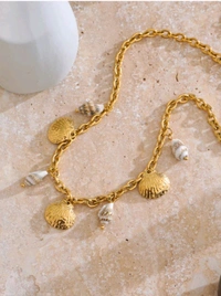 Anti Tarnish 18k Gold Plated Stainless Stetment Nacklace