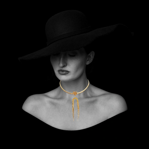 Elegance Premium Quality Anti Tarnish Heart Snake Nacklac