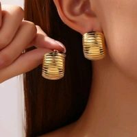 Elegance Anti Tarnish 18k Gold Earrings