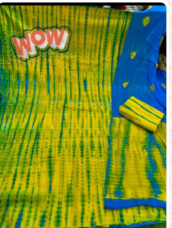 Elegant Celebrity Collection Cotton Cambric Batik Printed Unstitched 3pics Suit Set - Turbo, Free Size