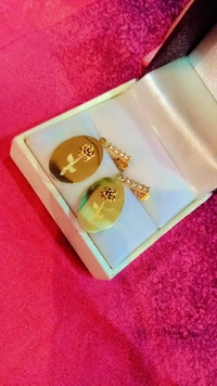 Anti Tarnish Gold Plated Rose Flower Diamond Statement Earing