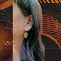 Anti Tarnish Gold Plated Rose Flower Diamond Statement Earing