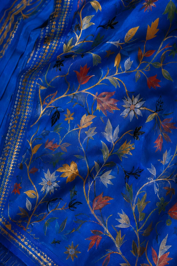 SKU1356 : Bangalore Silk Regular Kantha Stitch - Dry Wash, Yes