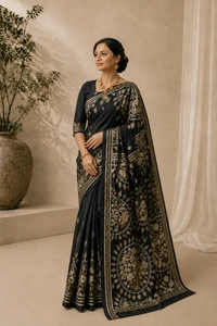 SKU1360 : Bangalore Silk Regular Kantha Stitch - Dry Wash, Yes