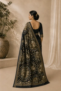 SKU1360 : Bangalore Silk Regular Kantha Stitch - Dry Wash, Yes