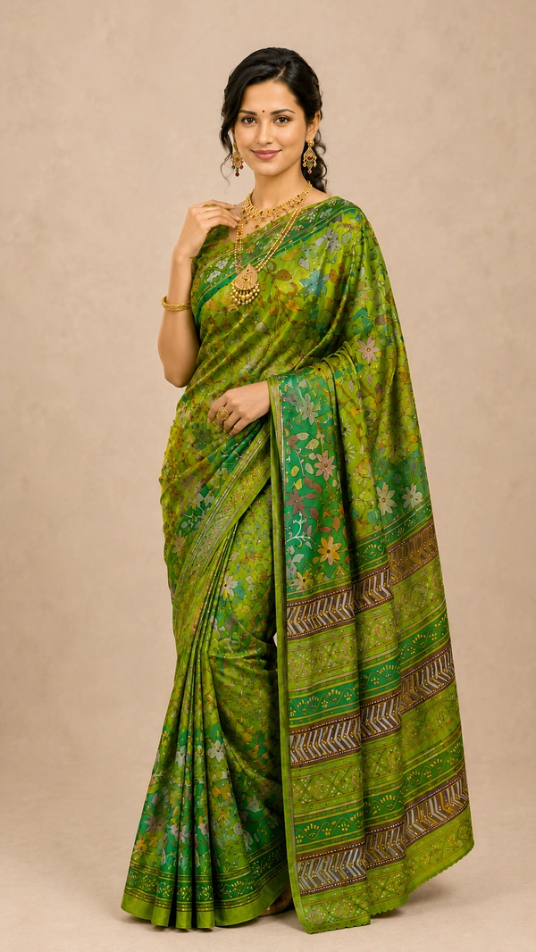 SKU1540 : Bishnupure Silk Saree with Allover Kantha Stitch | Handcrafted Premium Festive & Wedding Wear - Dry Clean, Yes