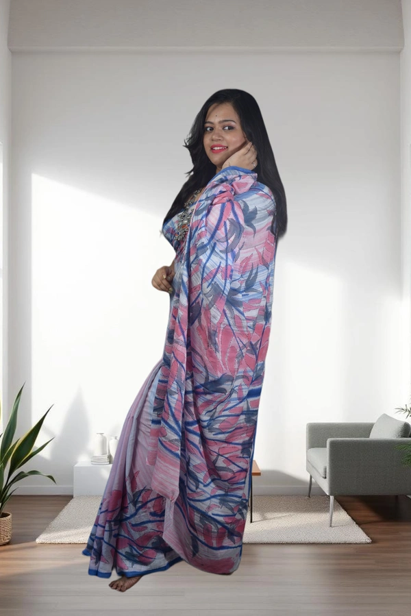 SKU-0743 : Pure Cotton Batik Saree – Handcrafted & Lightweight Traditional Wear - Hand Wash Only, No