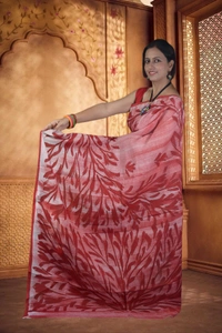 SKU-0744 : Pure Cotton Batik Saree – Handcrafted & Lightweight Traditional Wear - Hand Wash Only, No