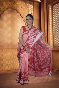 SKU-0744 : Pure Cotton Batik Saree – Handcrafted & Lightweight Traditional Wear - Hand Wash Only, No