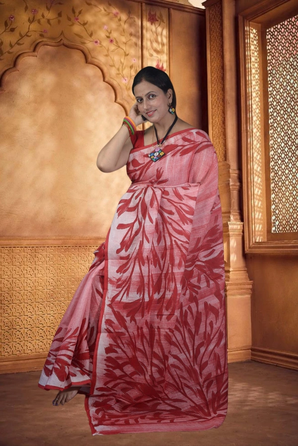 SKU-0744 : Pure Cotton Batik Saree – Handcrafted & Lightweight Traditional Wear - Hand Wash Only, No