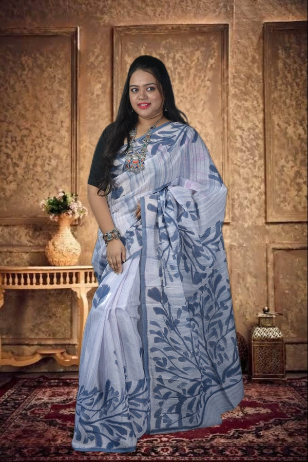 SKU-0745 : Pure Cotton Batik Saree – Handcrafted & Lightweight Traditional Wear - Hand Wash Only, No