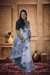 SKU-0745 : Pure Cotton Batik Saree – Handcrafted & Lightweight Traditional Wear - Hand Wash Only, No