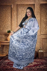 SKU-0745 : Pure Cotton Batik Saree – Handcrafted & Lightweight Traditional Wear - Hand Wash Only, No