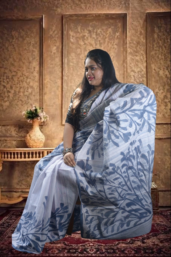 SKU-0745 : Pure Cotton Batik Saree – Handcrafted & Lightweight Traditional Wear - Hand Wash Only, No