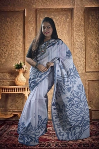 SKU-0745 : Pure Cotton Batik Saree – Handcrafted & Lightweight Traditional Wear - Hand Wash Only, No