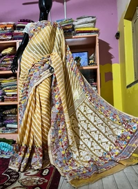 SKU1536 : Jamdani Saree with Lambani Handwork - Dry Clean, Yes
