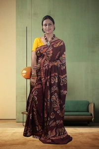 SKU-0750 : Pure Cotton Batik Saree – Handcrafted & Lightweight Traditional Wear - Hand Wash Only, No