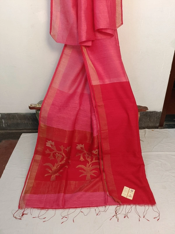 SKU0242 : Pure Silk Paithani Mulberry Silk Saree – Handwoven Traditional Elegance Shape - Pink, Bird Motif, Hand Wash, Yes