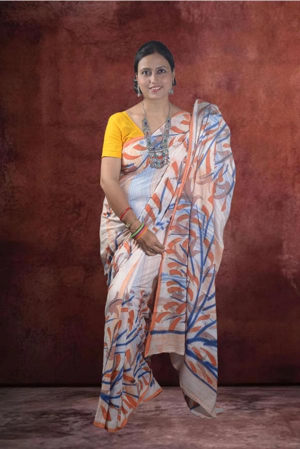 SKU-0752 : Pure Cotton Batik Saree – Handcrafted & Lightweight Traditional Wear - Hand Wash Only, No