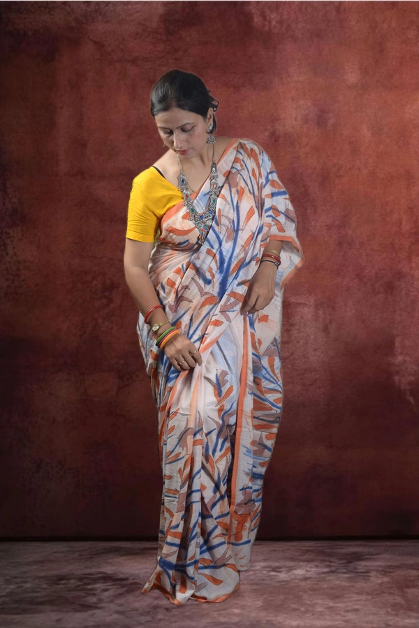 SKU-0752 : Pure Cotton Batik Saree – Handcrafted & Lightweight Traditional Wear - Hand Wash Only, No