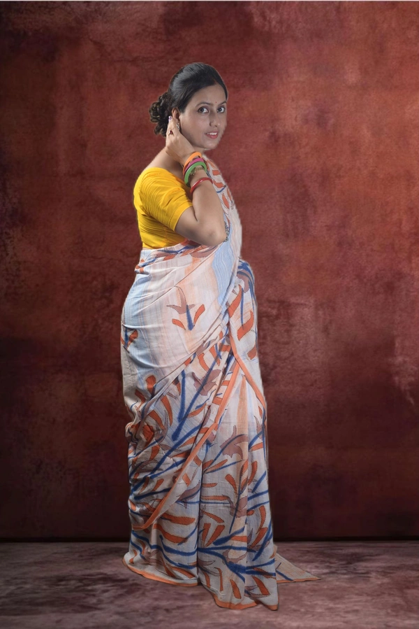 SKU-0752 : Pure Cotton Batik Saree – Handcrafted & Lightweight Traditional Wear - Hand Wash Only, No