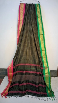 SKU0223 : Elegant Pure Resham Silk Saree – Traditional Handwoven Ethnic Wear - Multi Colour, Zari Work, Dry Clean Only, Yes