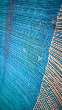 SKU0224 : Elegant Handwoven Silk Matka Ghicha Saree – Traditional Bengal Weave  - Blue, Dry Clean Only, Yes