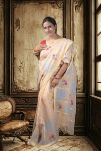 SKU-0756 : Pure Cotton Saree – Soft, Lightweight & Handwoven for Elegant Look - Dry Wash, Yes