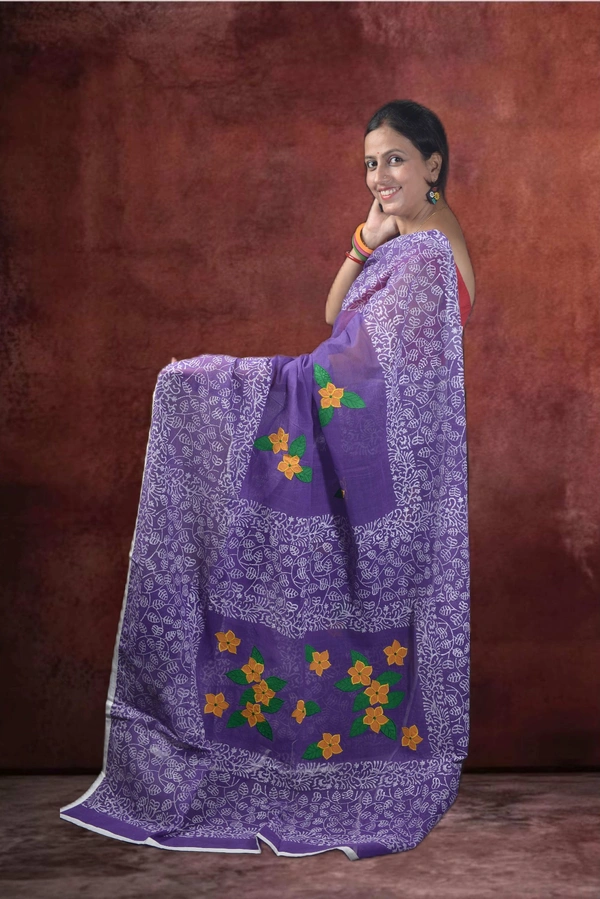 SKU-0757 : Pure Cotton Saree – Soft, Lightweight & Handwoven for Elegant Look - Dry Wash, Yes