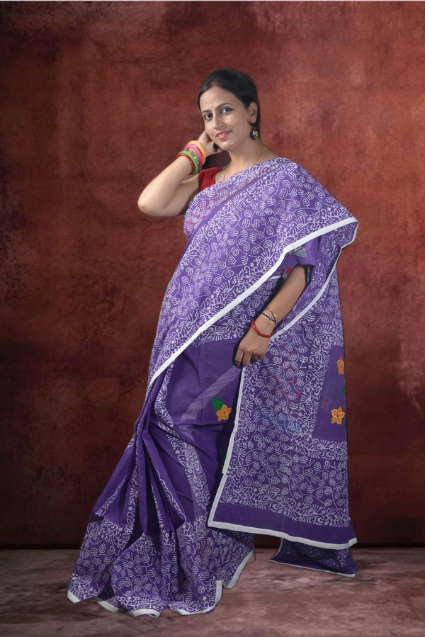 SKU-0757 : Pure Cotton Saree – Soft, Lightweight & Handwoven for Elegant Look - Dry Wash, Yes