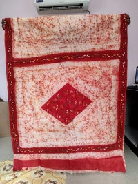 SKU1682 : Handcrafted Mulmul Batik Kantha Stitch Saree for Women | Soft Cotton Mulmul Saree | Traditional Handwoven Ethnic Wear - Hand Wash