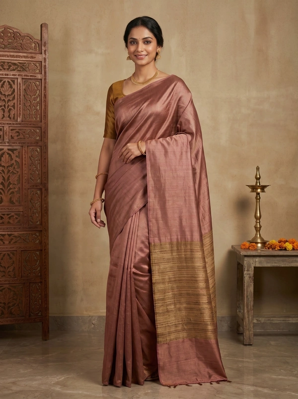 SKU1685 : Premium Handwoven Ghicha Silk Saree for Women | Traditional Ethnic Wear | Elegant Party & Festive Saree with Rich Texture - Dry clean only, Yes