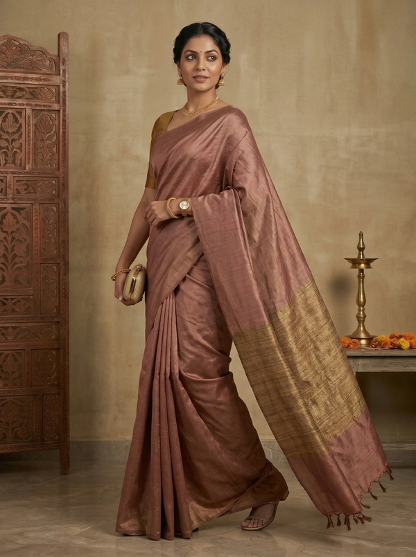 SKU1685 : Premium Handwoven Ghicha Silk Saree for Women | Traditional Ethnic Wear | Elegant Party & Festive Saree with Rich Texture - Dry clean only, Yes