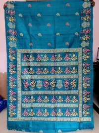 SKU1688 : Elegant Bangalore Silk Printed Saree for Women | Soft Lightweight Traditional & Party Wear Saree with Stylish Print Design - dry cleaning, Yes, Blue