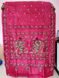 SKU1690 : Handcrafted Kantha Stitch Cotton Saree for Women | Traditional Bengali Hand Embroidered Saree | Lightweight Ethnic Wear - Dry clean, Yes