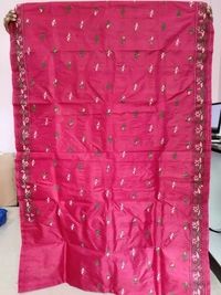 SKU1690 : Handcrafted Kantha Stitch Cotton Saree for Women | Traditional Bengali Hand Embroidered Saree | Lightweight Ethnic Wear - Dry clean, Yes