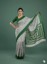 SKU0847 : Mulmul Cotton Saree, Lightweight saree - Hand Wash, No