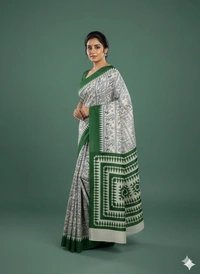 SKU0847 : Mulmul Cotton Saree, Lightweight saree - Hand Wash, No