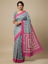 SKU1031 : Mulmul Cotton Saree, Lightweight saree - Hand Wash, No