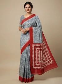 SKU1030 : Mulmul Cotton Saree, Lightweight saree - Hand Wash, No