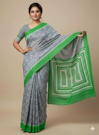 SKU0878 : Mulmul Cotton Saree, Lightweight saree - Hand Wash, No