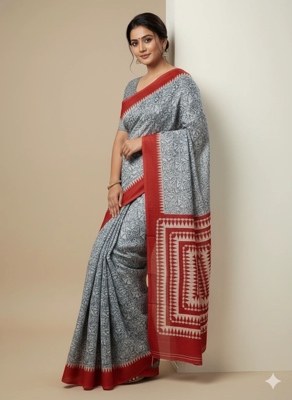 SKU1030 : Mulmul Cotton Saree, Lightweight saree - Hand Wash, No
