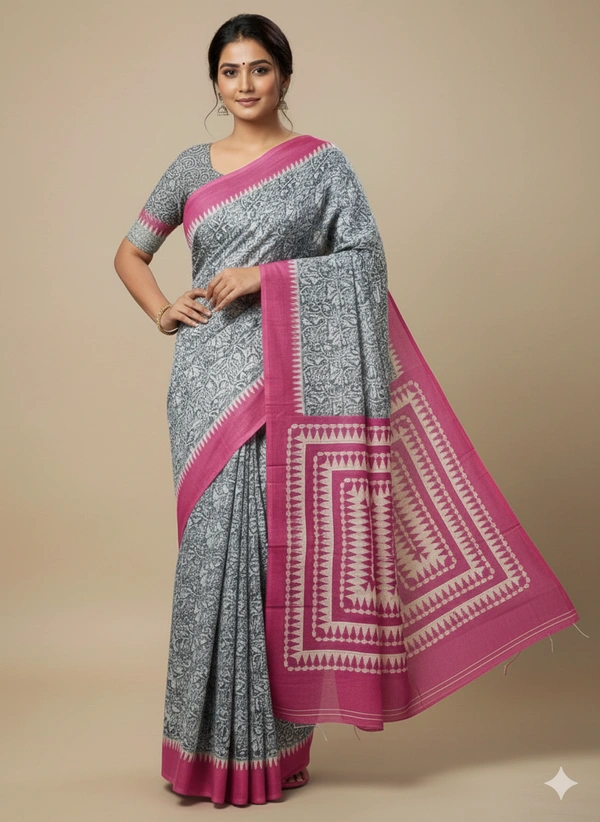 SKU1031 : Mulmul Cotton Saree, Lightweight saree - Hand Wash, No