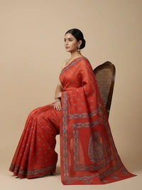 SKU0898 : Pure Silk Kantha Stitch Saree – Handcrafted Bengal - Kantha Stitch, Dry Clean Only, Yes