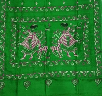 SKU0901 : Pure Silk Kantha Stitch Saree – Handcrafted Bengal - Kantha Stitch, Dry Clean Only, Yes