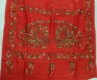 SKU0903 : Pure Silk Kantha Stitch Saree – Handcrafted Bengal - Kantha Stitch, Dry Clean Only, Yes