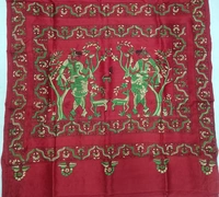 SKU0906 : Pure Silk Kantha Stitch Saree – Handcrafted Bengal - Kantha Stitch, Dry Clean Only, Yes