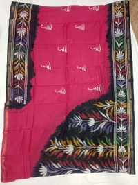 SKU0922 : Pure Chanderi Silk – Hand Batik Bengal Traditional - Dry Clean Only, Yes