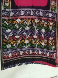 SKU0922 : Pure Chanderi Silk – Hand Batik Bengal Traditional - Dry Clean Only, Yes