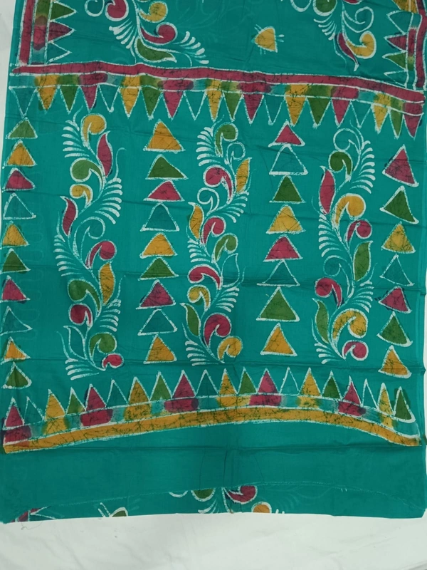 SKU0961 : Premium Supersoft Mulmul Cotton Fabric| Hand Batik | Lightweight, Soft & Breathable Cloth for Summer Wear - Soft Wash, Yes